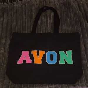 Avon Black Tote with Colorful Lettering